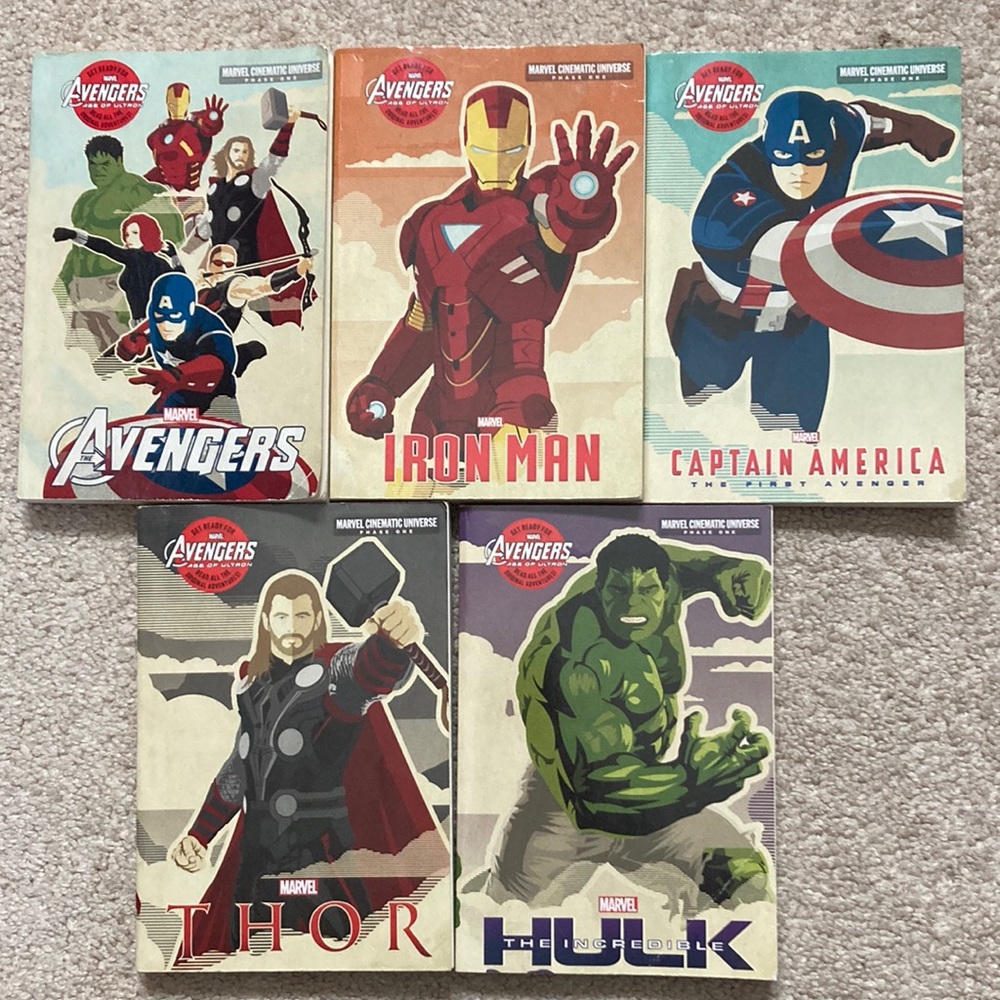 FIVE Marvel Avengers Books